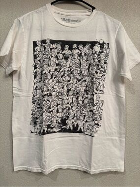 Bethesda White Vault Boy Graphic Short Sleeve Tee
